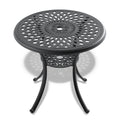 Cushions In Random Colors 3 Piece Set Of Cast Aluminum Patio Furniture With Cushions Yes Dining Set Black Seats 2 Rust Resistant Frame Water Resistant Cushion Garden & Outdoor Complete Patio Sets Aluminium