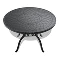 Cushions In Random Colors 5 Piece Set Of Cast Aluminum Patio Furniture With Cushions Yes Dining Set Black Seats 4 Rust Resistant Frame Water Resistant Cushion Garden & Outdoor Complete Patio Sets Aluminium