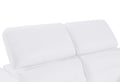 Top Grain Italian Leather Chair With Power Recliner White Foam Leather