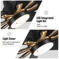 72 In Modern Integrated Led Lighting With Remote Control Antique Black Plywood