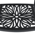 Cushions In Random Colors 7 Piece Set Of Cast Aluminum Patio Furniture With Cushions Yes Dining Set Black Seats 6 Rust Resistant Frame Water Resistant Cushion Garden & Outdoor Complete Patio Sets