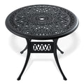 Cushions In Random Colors 5 Piece Set Of Cast Aluminum Patio Furniture With Cushions Yes Complete Patio Set Black Seats 4 Rust Resistant Frame Water Resistant Cushion Garden & Outdoor Complete Patio Sets Aluminium
