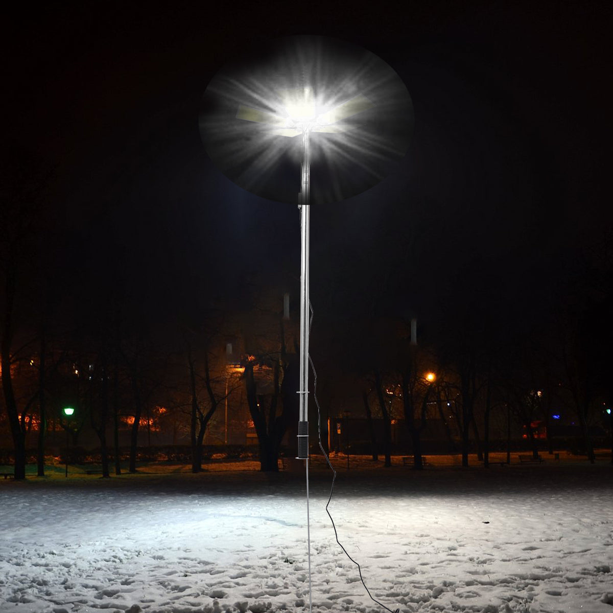 15000Lm Led Telescopic Camping Lights Portable Outdoor Camping Light Telescoping Pole Fishing Light At Night Flood Light Super Bright Emergency Light Backyard Lighting Black Metal