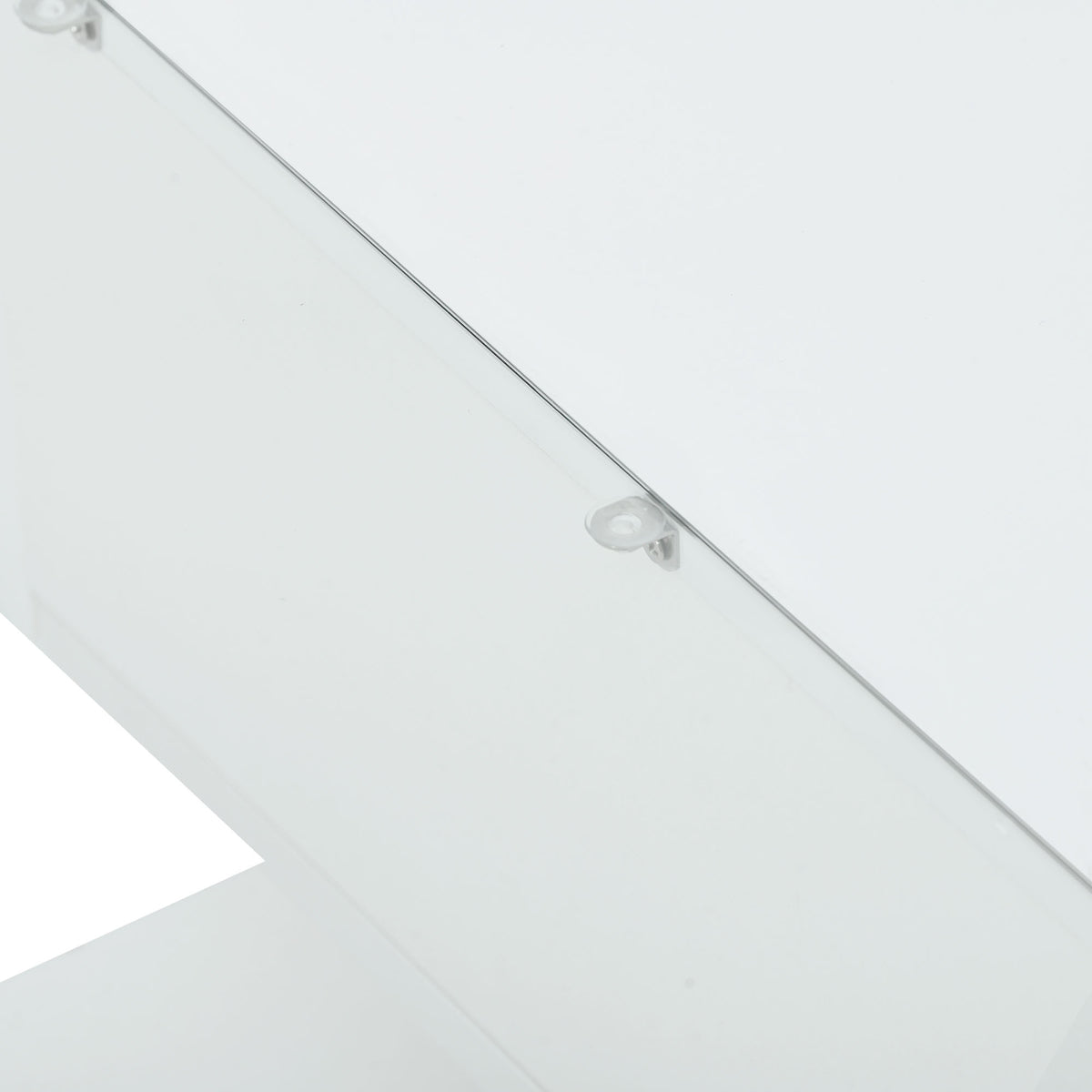 Modern Coffee Table With Tempered Glass, Wooden Cocktail Table With High Gloss Uv Surface, Modernist 2 Tier Rectangle Center Table For Living Room, White White Soft Close Drawers Primary Living Space Minimalist Freestanding Rectangular Drawers Coffee &