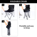 Yssoa Portable Folding Camping Chair With Carry Bag For Adults, Collapsible Anti Slip Padded Oxford Cloth Stool For Beach, Hiking, Fishing, Gardening, Picnic Color: Black, Size: Small Black Metal