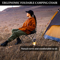 Yssoa Portable Folding Camping Chair With Carry Bag For Adults, Collapsible Anti Slip Padded Oxford Cloth Stool For Beach, Hiking, Fishing, Gardening, Picnic Color: Black, Size: Small Black Metal