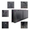 50 Inch Recessed Ultra Thin Tempered Glass Front Wall Mounted Electric Fireplace With Remote And Multi Color Flame & Emberbed, Led Light Heater Antique Black Tempered Glass Sheet Metal Plastic