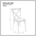 2 Pack Resin X Back Chair, Dining Chair Furniture 2 Pack, Modern Farmhouse Cross Back Chair For Kitchen,Lime Wash Lime White Resin