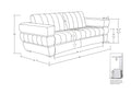 Top Grain Italian Leather Sofa White Foam Leather
