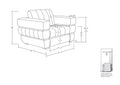 Top Grain Italian Leather Chair White Foam Leather