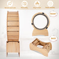 Cat Exercise Wheel Running, Spinning, And Scratching Fun, Cat Treadmill With Carpeted Runway, Kitty Cat Sport Toy, Great For Physical Activity And Reducing Boredom Oak Solid Wood