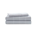 Striped Comforter Set With Bed Sheets Full Blue Grey Polyester