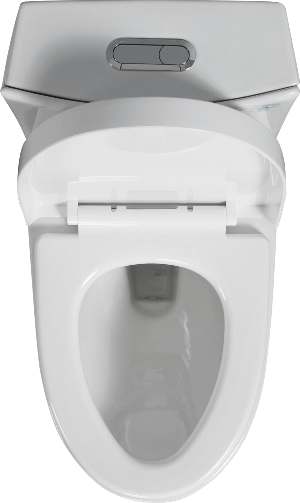 1.1 1.6 Gpf Dual Flush 1 Piece Elongated Toilet With Soft Close Seat Gloss White, Water Saving, Modern, Stylish Design 23T01 Gw Gloss White Ceramic