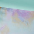 Watercolor Tie Dye Printed Comforter Set With Throw Pillow Queen Aqua Polyester