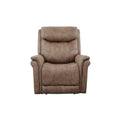 Luxurious Dual Power Recliner Warm Camel Faux Suede, Power Footrest, Power Headrest Meticulous Craftsman, Built In Usb Charging Port Camel Foam Fabric
