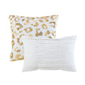 Metallic Animal Printed Comforter Set Twin Xl Ivory Gold Microfiber