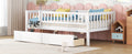 Twin Size Daybed Wood Bed With Two Drawerswhite Twin White Solid Wood