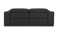 Genuine Italian Leather Power Reclining Sofa Dark Gray Foam Leather