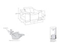 Genuine Italian Leather Power Reclining Chair White Foam Leather