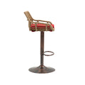 Coolmore Modern Swivel Bar Stools Set Of 2 Adjustable Counter Height Chairs With Footrest For Kitchen, Dining Room Red Red Primary Living Space Linen