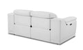 Genuine Italian Leather Power Reclining Loveseat White Foam Leather