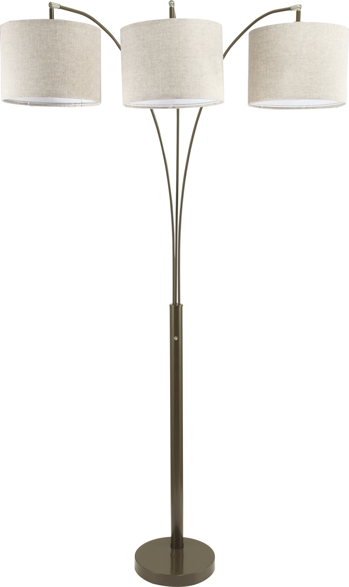 84"H Espresso Triple Shade Floor Lamp 3.65 43.20 Espresso Metal