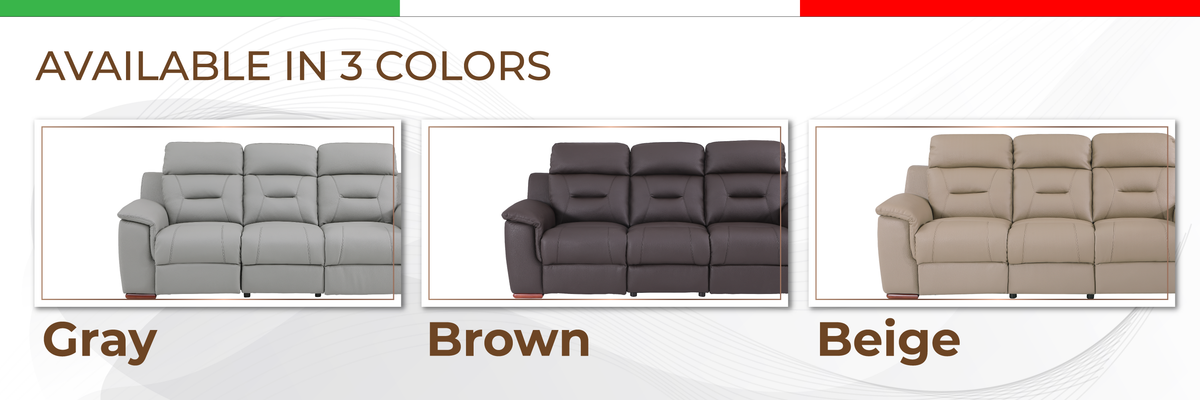 Modern Reclining Leather Air Upholstered Chair Gray Foam Leather