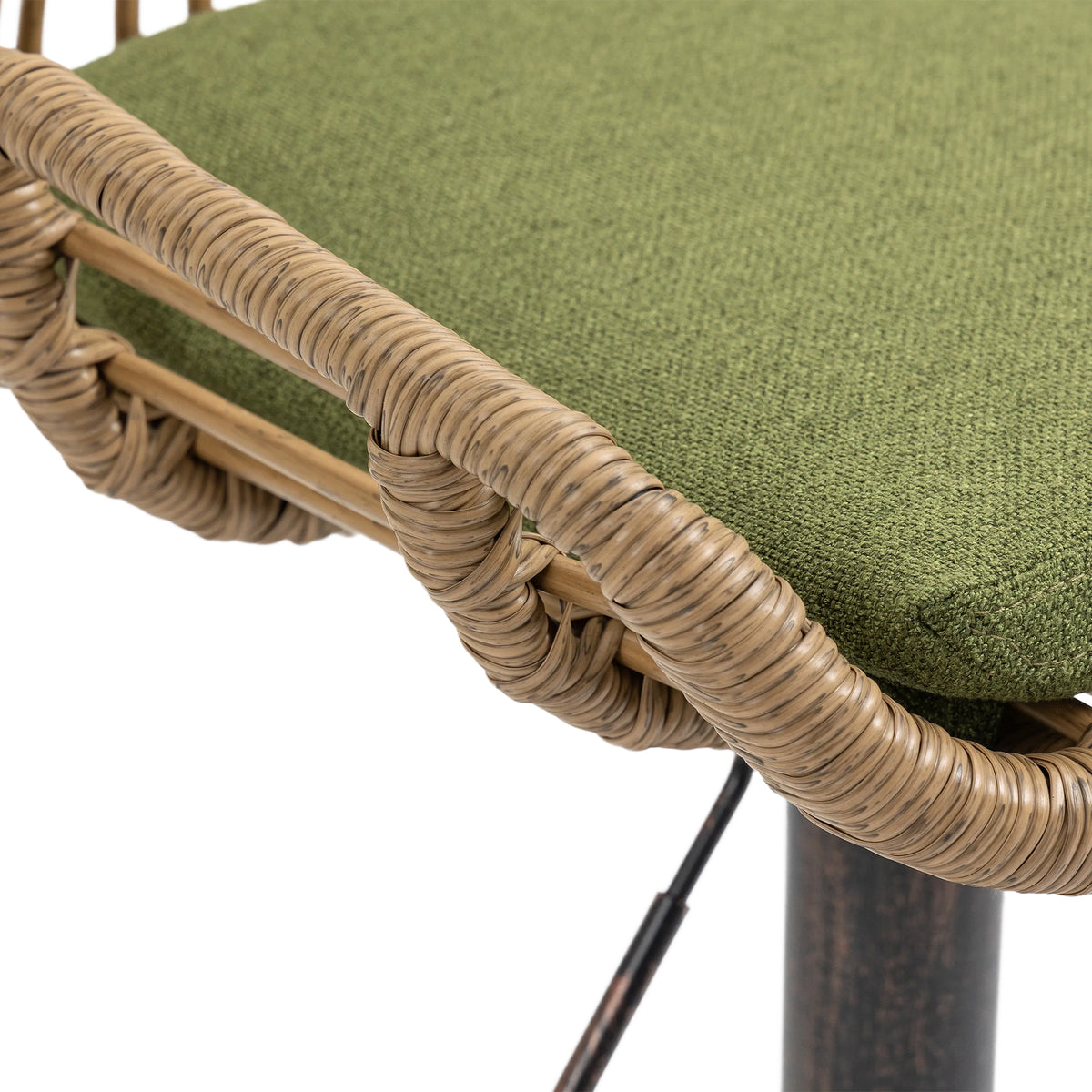 Coolmore Swivel Bar Stools Set Of 2 Adjustable Counter Height Chairs With Footrest For Kitchen, Dining Room 2Pc Set Green Polyester