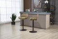 Coolmore Swivel Bar Stools Set Of 2 Adjustable Counter Height Chairs With Footrest For Kitchen, Dining Room 2Pc Set Green Polyester