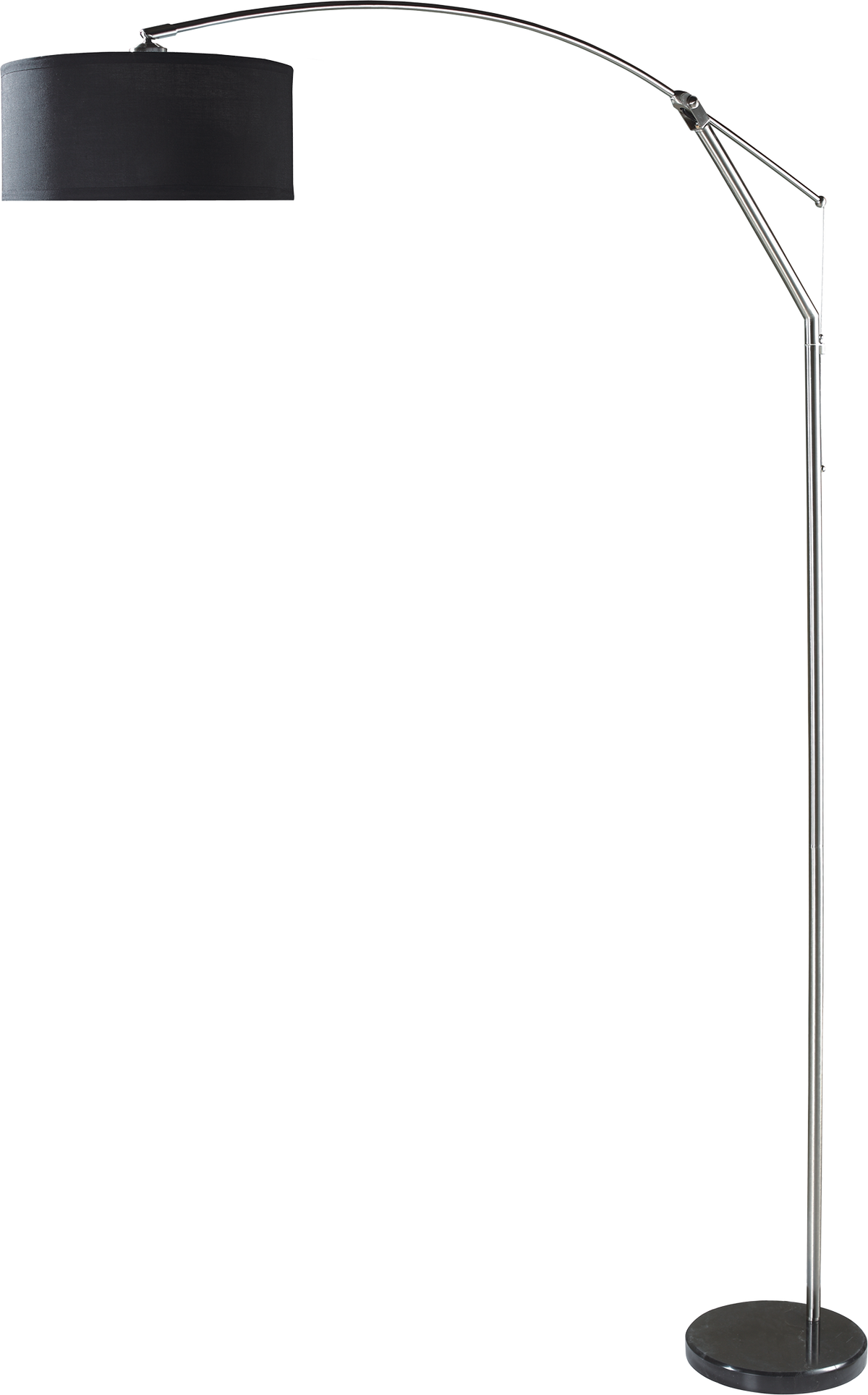 81"H Black Arch With Adjustable Body Floor Lamp 1Pc Ctn 3.03 24.96 Black Metal