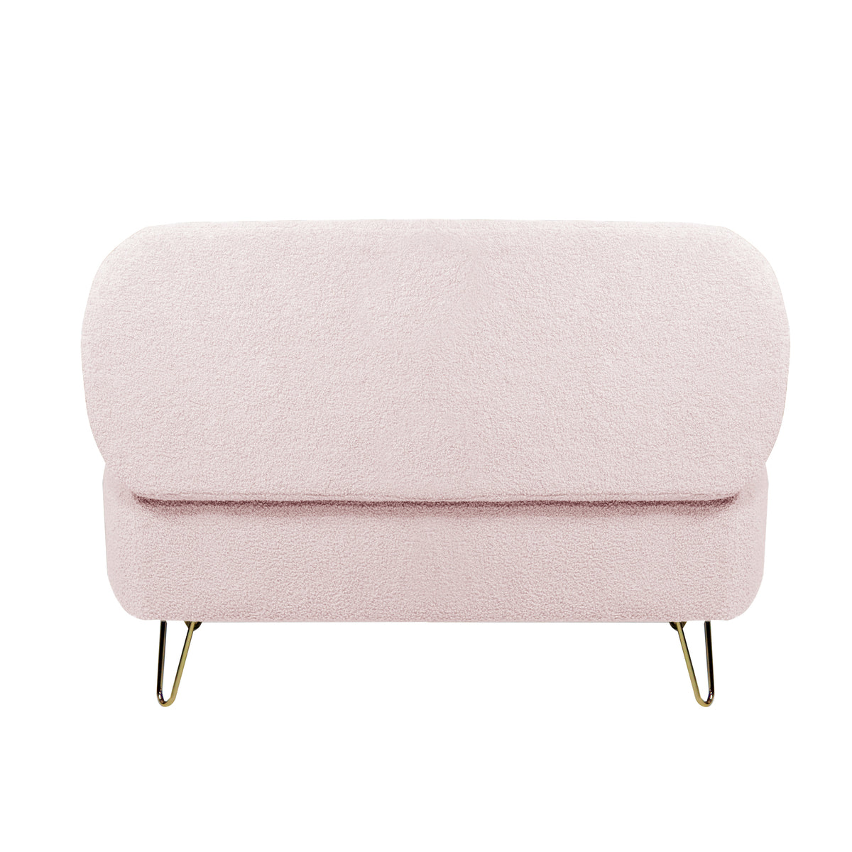 Pink Storage Ottoman Bench For End Of Bed Gold Legs, Modern Grey Faux Fur Entryway Bench Upholstered Padded With Storage For Living Room Bedroom Pink Faux Fur