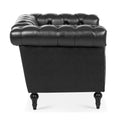 1 Seater Sofa For Living Room Black Pu