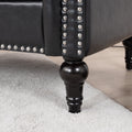 1 Seater Sofa For Living Room Black Pu