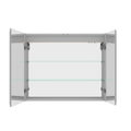Bathroom Medicine Cabinet With Lights, 36 30 Inch Led Medicine Cabinet With Mirror, Double Door Lighted Medicine Cabinet With Defogger, Dimmer, Clock & Temp Display, 2 Outlets & Usb Ports Mirror Included Bathroom Powder Coated 3 Silver 2 2 36 To 47 In 24