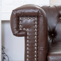 1 Seater Sofa For Living Room Brown Pu Pu