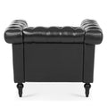 1 Seater Sofa For Living Room Black Pu