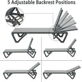 Patio Chaise Lounge Outdoor Aluminum Polypropylene Chair With Adjustable Backrest, Poolside Sunbathing Chair For Beach,Yard,Balcony Gray, 2 Lounge Chairs Gray Aluminium