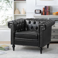 1 Seater Sofa For Living Room Black Pu