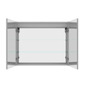 36 X 30 Inch Medicine Cabinet With Led Vanity Mirror, Anti Fog, Recessed Or Surface Mount, Waterproof, Dimmable, Aluminum 3000K 6000K Lighted Double Door Bathroom Cabinet With Touch Switch Mirror Included Bathroom Powder Coated 4 Silver 2 3 36 To 47 In