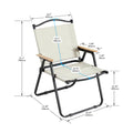 2 Piece Folding Outdoor Chair For Indoor, Outdoor Camping, Picnics, Beach,Backyard, Bbq, Party, Patio, Beige Beige Garden & Outdoor Modern Oxford Fabric