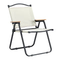 2 Piece Folding Outdoor Chair For Indoor, Outdoor Camping, Picnics, Beach,Backyard, Bbq, Party, Patio, Beige Beige Garden & Outdoor Modern Oxford Fabric