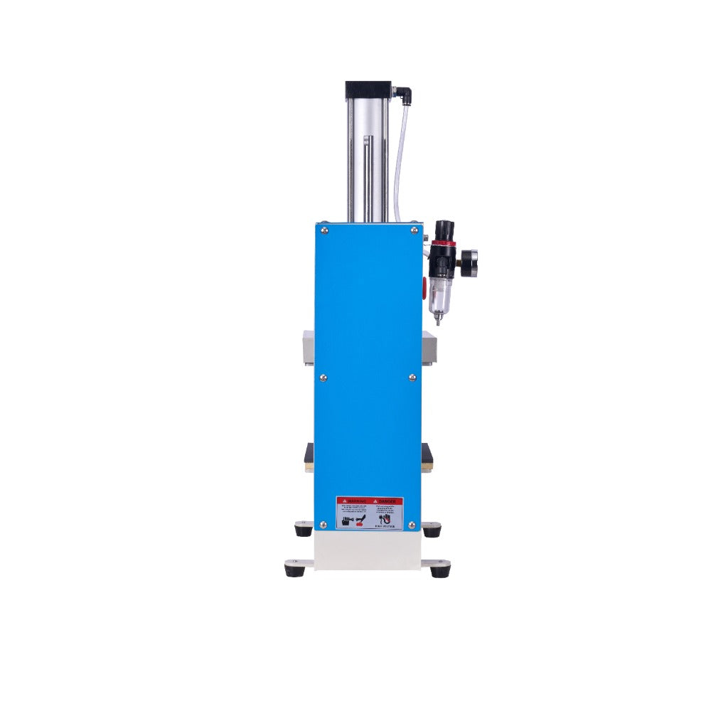 8X8 Label Pneumatic Heat Press Machine Blue Grey Aluminium