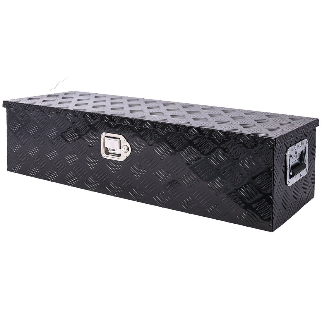 39Inch Aluminum Tool Box,Heavy Duty Truck Bed Tool Box,Outdoor Trailer Pickup Storage Tool Box,Rv Storage Organizer,Underbody Box W Lock Keys,Black 39X13X10Inch Black Aluminum