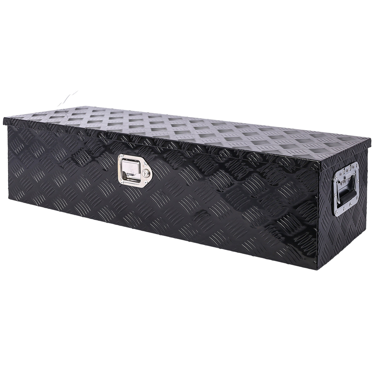 39Inch Aluminum Tool Box,Heavy Duty Truck Bed Tool Box,Outdoor Trailer Pickup Storage Tool Box,Rv Storage Organizer,Underbody Box W Lock Keys,Black 39X13X10Inch Black Aluminum