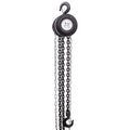 Chain Hoist 2200Lbs 1T Capacity 10Ft With 2 Heavy Duty Hooks,Manual Chain Hoist Steel Construction,Black Black Steel