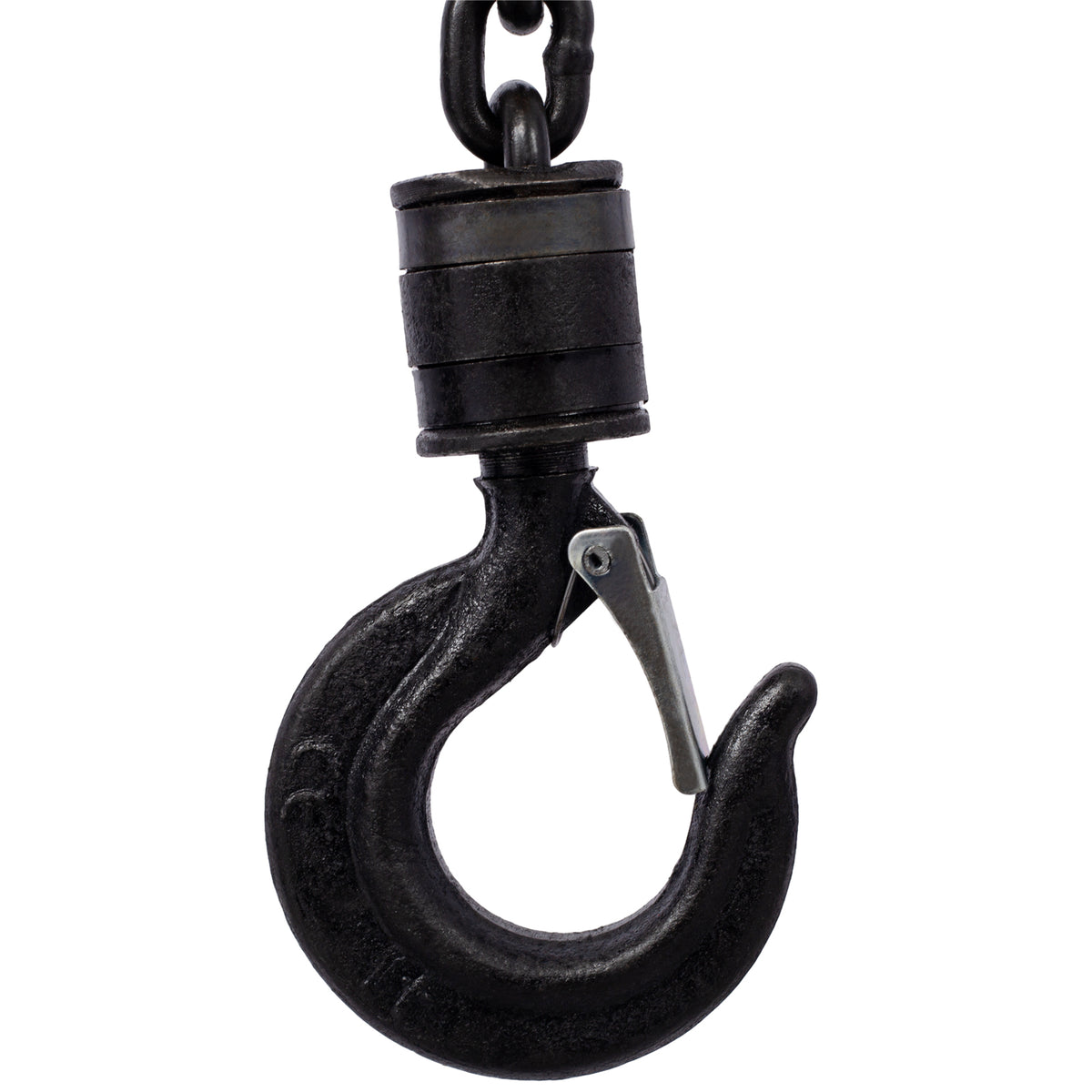 Chain Hoist 2200Lbs 1T Capacity 10Ft With 2 Heavy Duty Hooks,Manual Chain Hoist Steel Construction,Black Black Steel