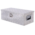 30Inch Aluminum Tool Box,Heavy Duty Truck Bed Tool Box,Outdoor Trailer Pickup Storage Tool Box,Rv Storage Organizer,Underbody Box W Lock Keys,Silver Silver Aluminum