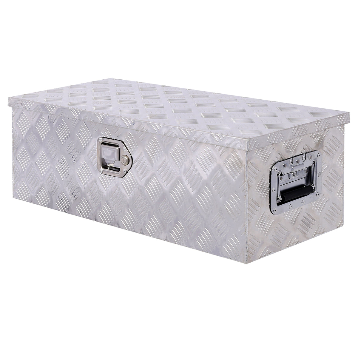 30Inch Aluminum Tool Box,Heavy Duty Truck Bed Tool Box,Outdoor Trailer Pickup Storage Tool Box,Rv Storage Organizer,Underbody Box W Lock Keys,Silver Silver Aluminum