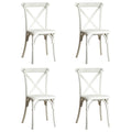 4 Pack Resin X Back Chair, Mid Century Chair Modern Farmhouse Cross Back Chair For Kitchen ,Lime Wash Lime White Vintage Resin