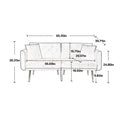 Coolmore Velvet Sofaaccent Sofa .Seat Sofa With Metal Feet Beige Polyester